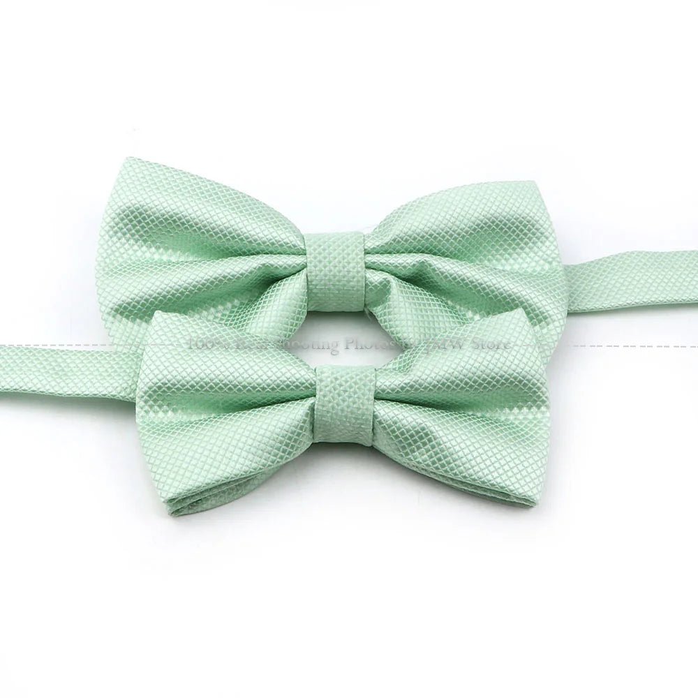 Hot Sale Sage Green Tie Set Polyester Necktie Bowtie Cufflink Brooch Cufflinks For Groom Suit Wedding Cravat Shirt Accessory - Luzilly Bridal & Apparel