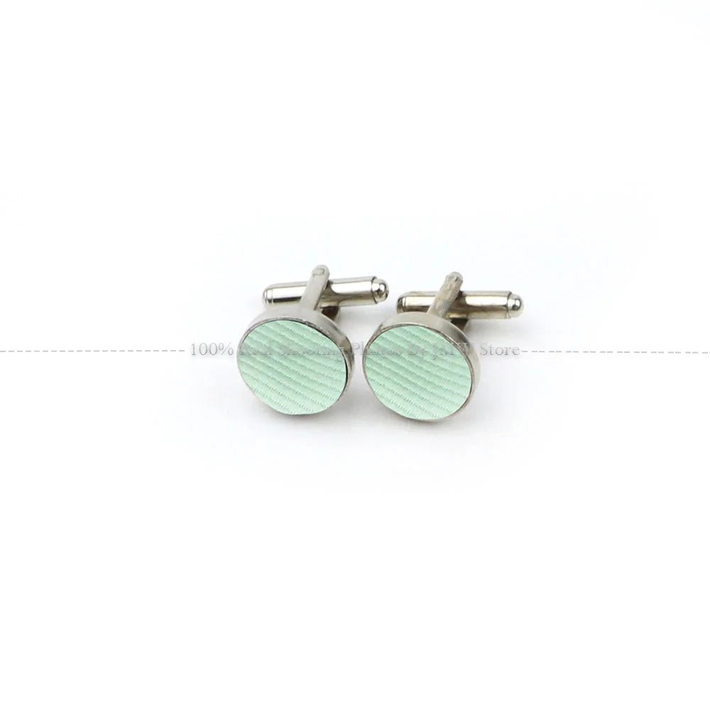 Hot Sale Sage Green Tie Set Polyester Necktie Bowtie Cufflink Brooch Cufflinks For Groom Suit Wedding Cravat Shirt Accessory - Luzilly Bridal & Apparel