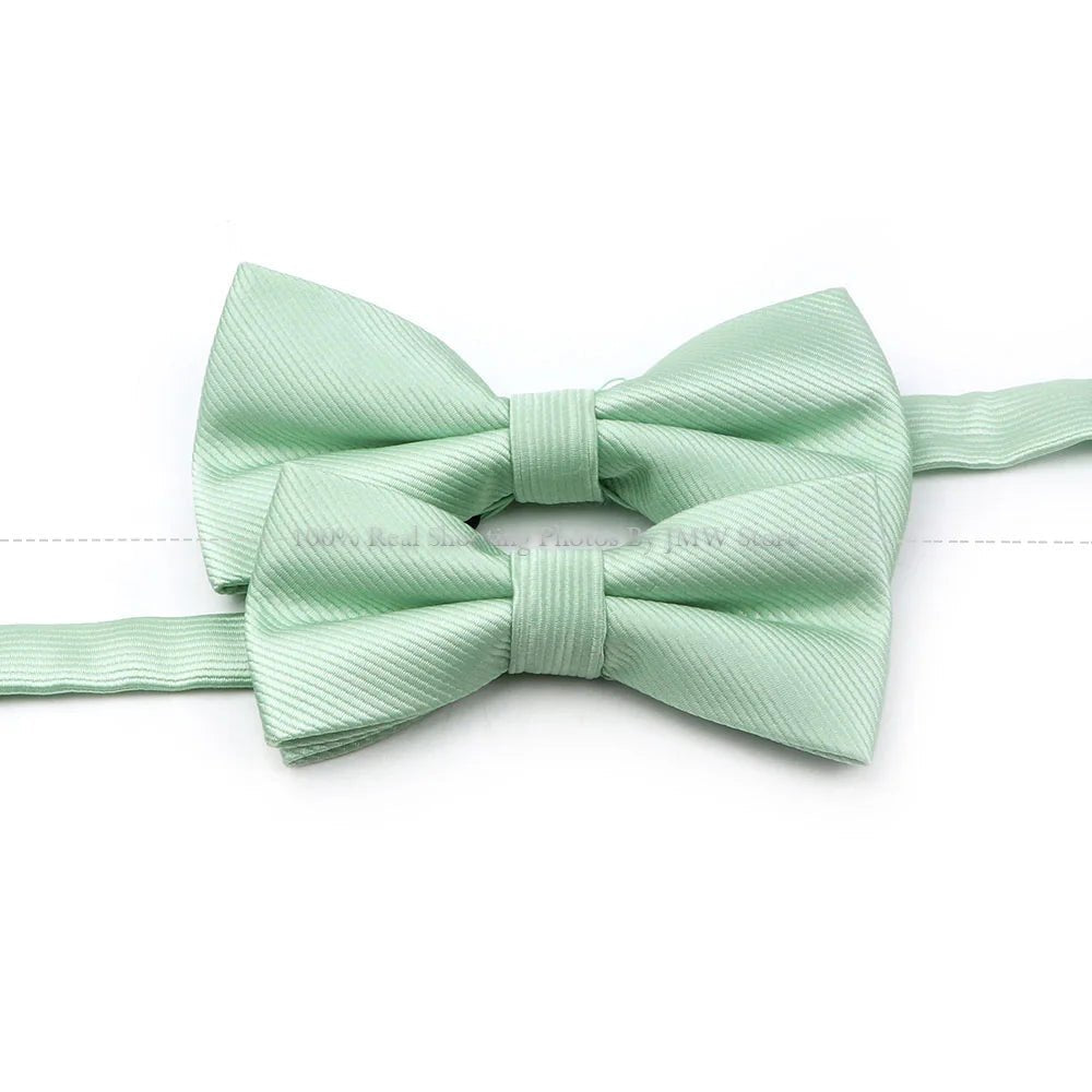 Hot Sale Sage Green Tie Set Polyester Necktie Bowtie Cufflink Brooch Cufflinks For Groom Suit Wedding Cravat Shirt Accessory - Luzilly Bridal & Apparel