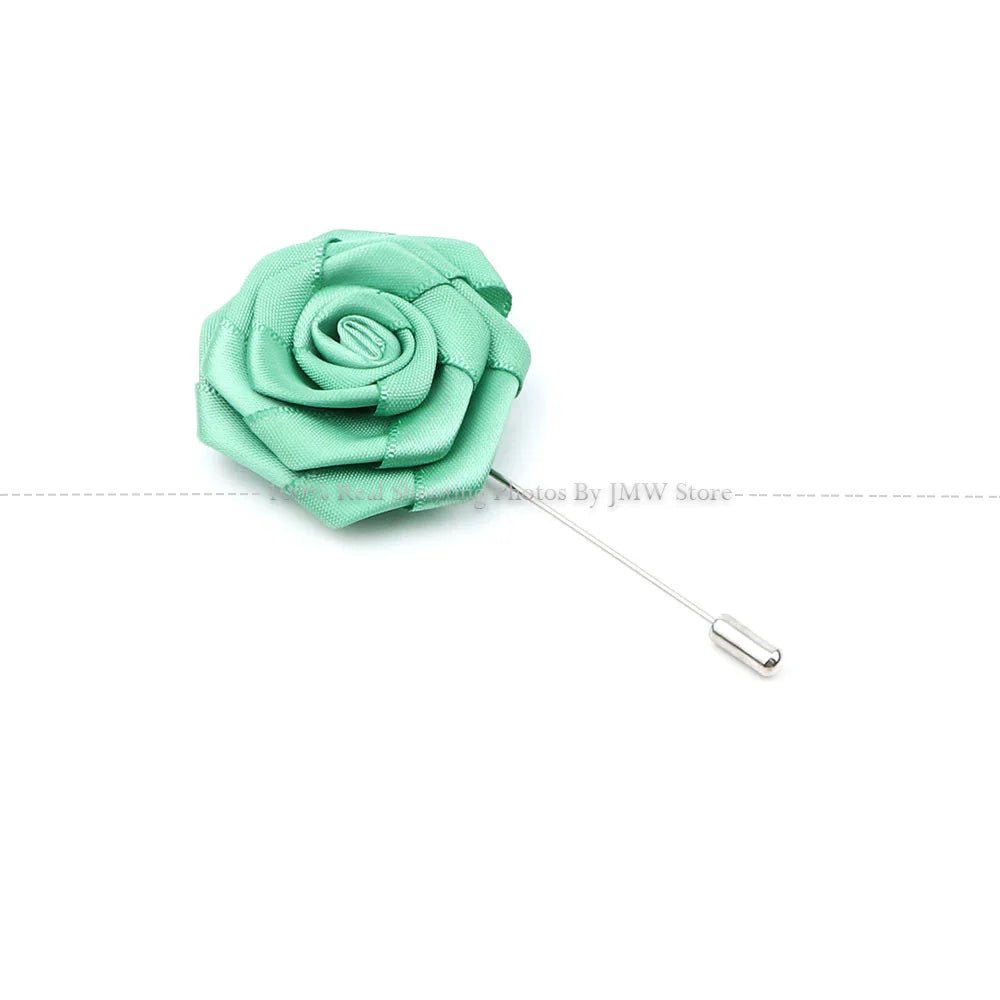 Hot Sale Sage Green Tie Set Polyester Necktie Bowtie Cufflink Brooch Cufflinks For Groom Suit Wedding Cravat Shirt Accessory - Luzilly Bridal & Apparel
