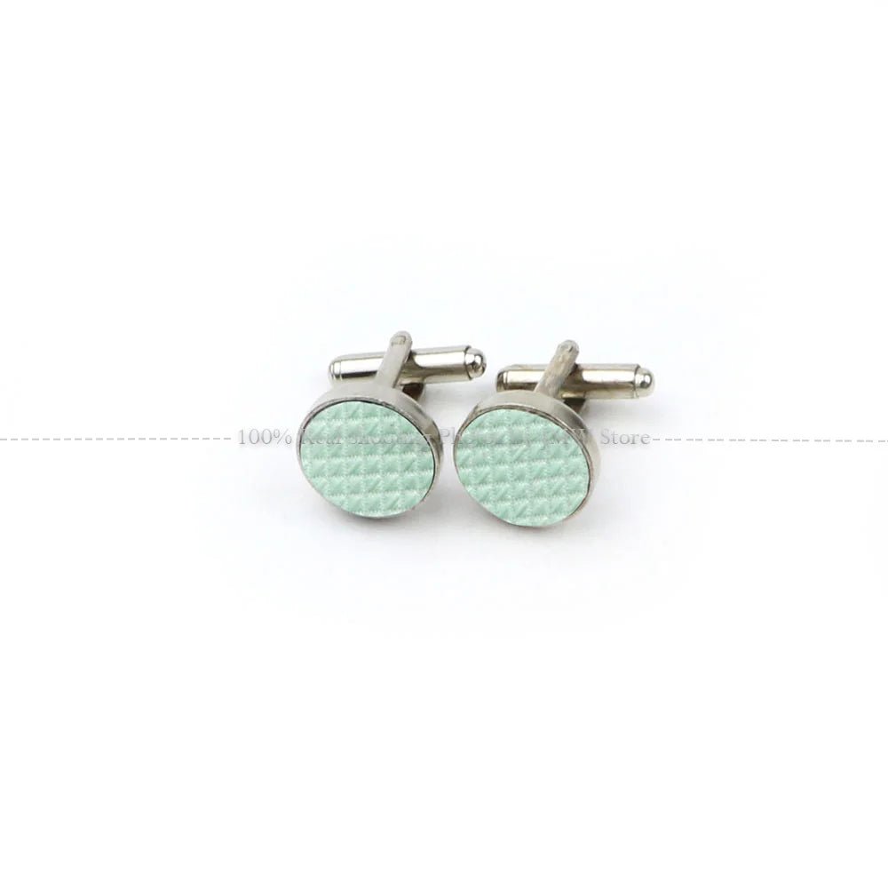 Hot Sale Sage Green Tie Set Polyester Necktie Bowtie Cufflink Brooch Cufflinks For Groom Suit Wedding Cravat Shirt Accessory - Luzilly Bridal & Apparel