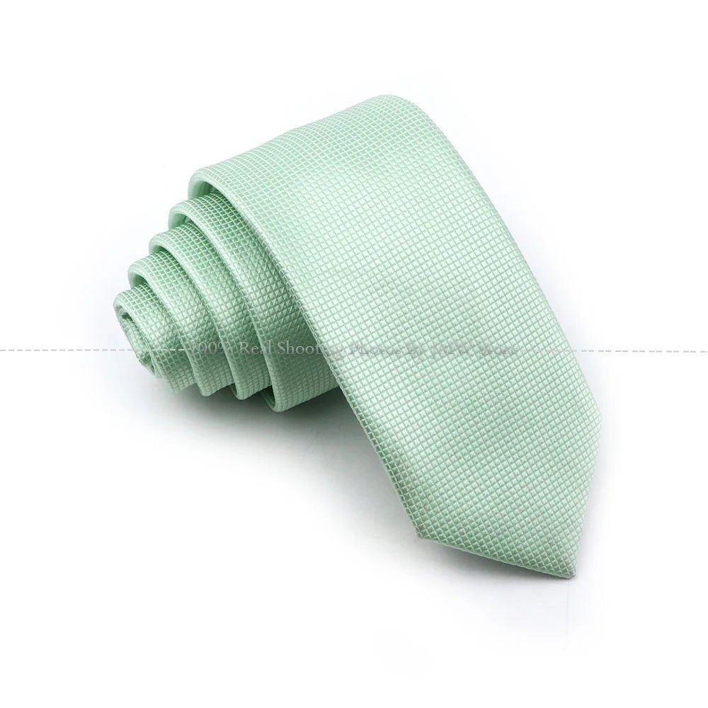 Hot Sale Sage Green Tie Set Polyester Necktie Bowtie Cufflink Brooch Cufflinks For Groom Suit Wedding Cravat Shirt Accessory - Luzilly Bridal & Apparel