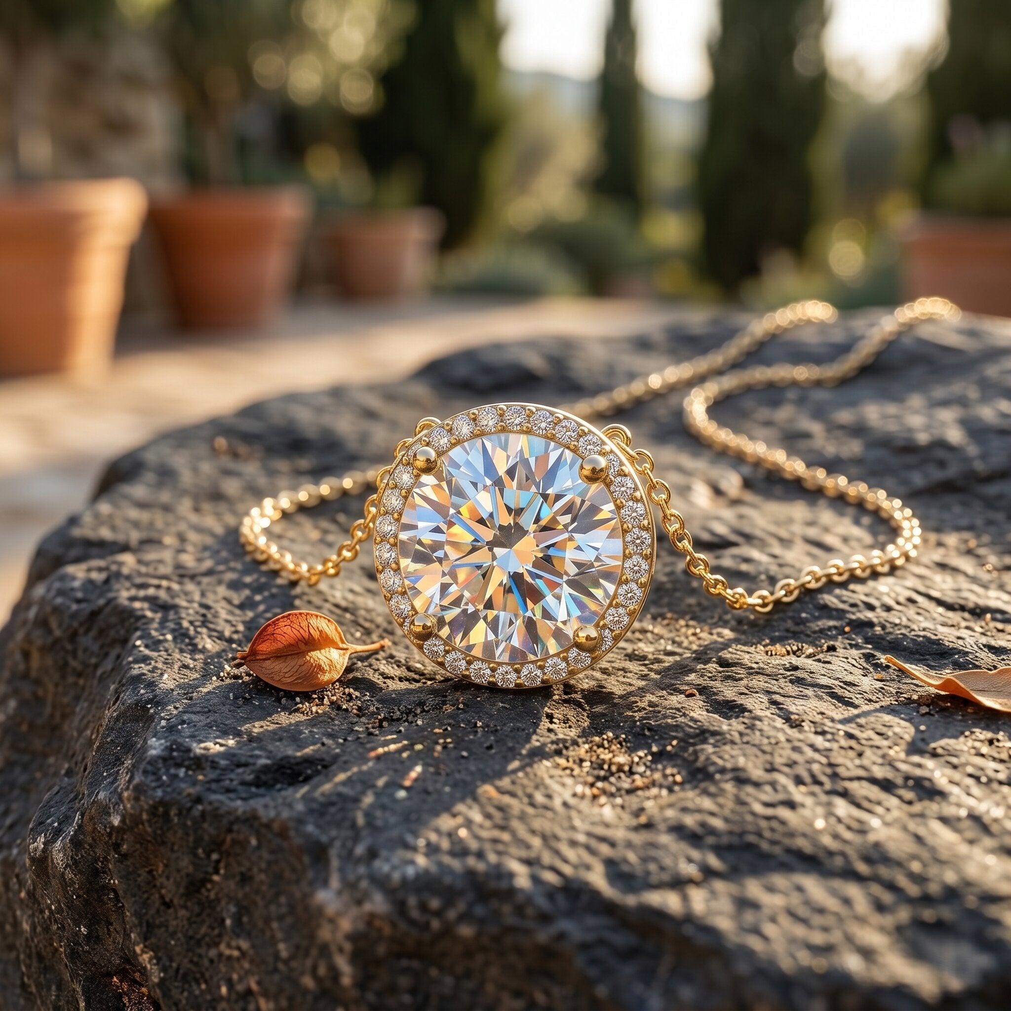 IGI Certified 5 Carat Lab Grown Diamond Wedding Necklace - Luzilly Bridal & Apparel