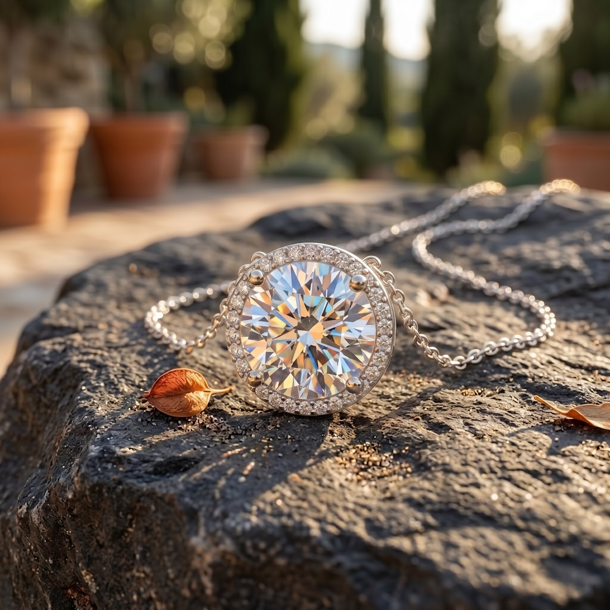 IGI Certified 5 Carat Lab Grown Diamond Wedding Necklace - Luzilly Bridal & Apparel