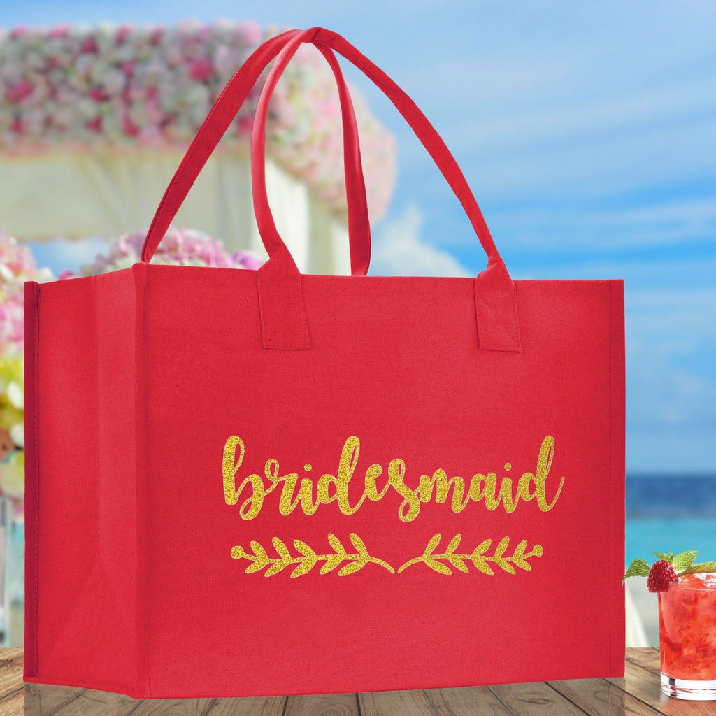Bridesmaid Bridal Party Canvas Tote Bag