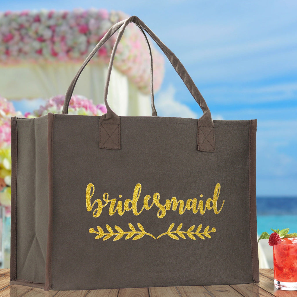 Bridesmaid Bridal Party Canvas Tote Bag