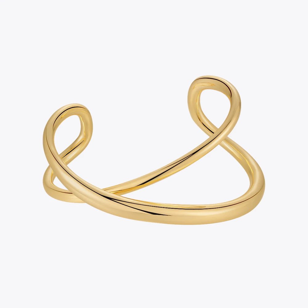 Irregular Bangle Open Bracelet For Women Gold Color Punk Fashion Jewelry - Luzilly Bridal & Apparel