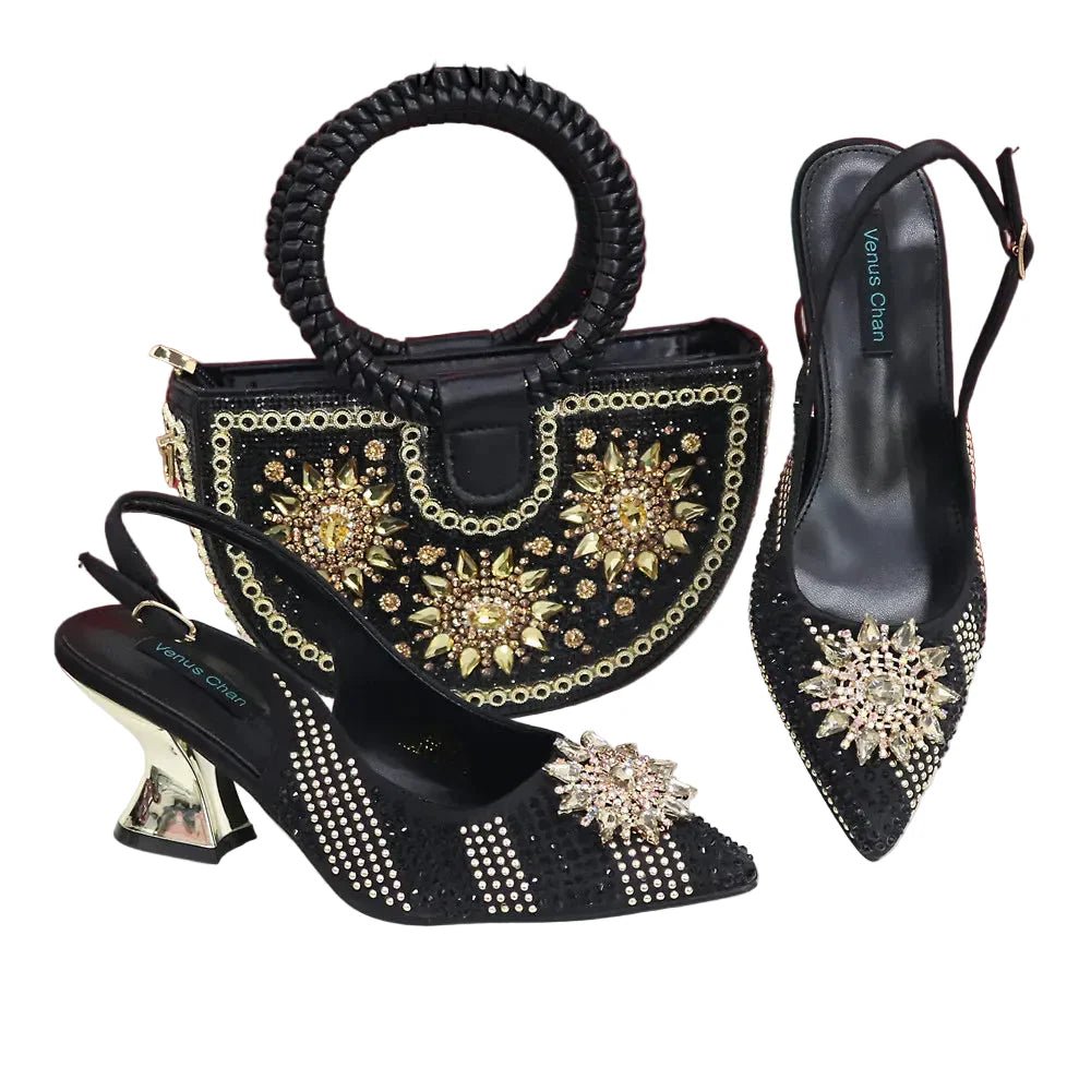 Italian Design Shoes And Bag Paired With Handmade Petal Clutches - Luzilly Bridal & Apparel