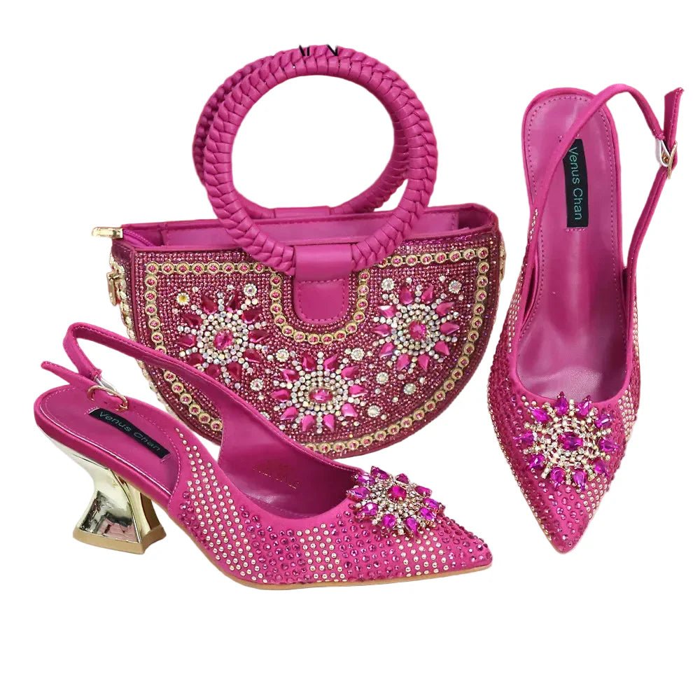Italian Design Shoes And Bag Paired With Handmade Petal Clutches - Luzilly Bridal & Apparel