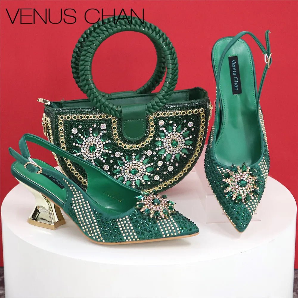 Italian Design Shoes And Bag Paired With Handmade Petal Clutches - Luzilly Bridal & Apparel