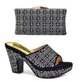 Italian Shoes and Bag Matching Set with Rhinestone - Luzilly Bridal & Apparel
