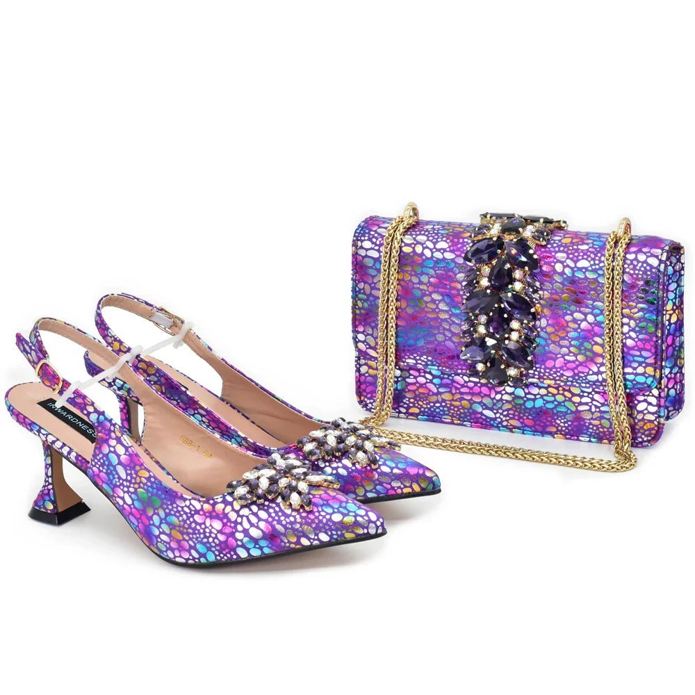Italian Shoes And Bag Sets EDB1-1 - Luzilly Bridal & Apparel