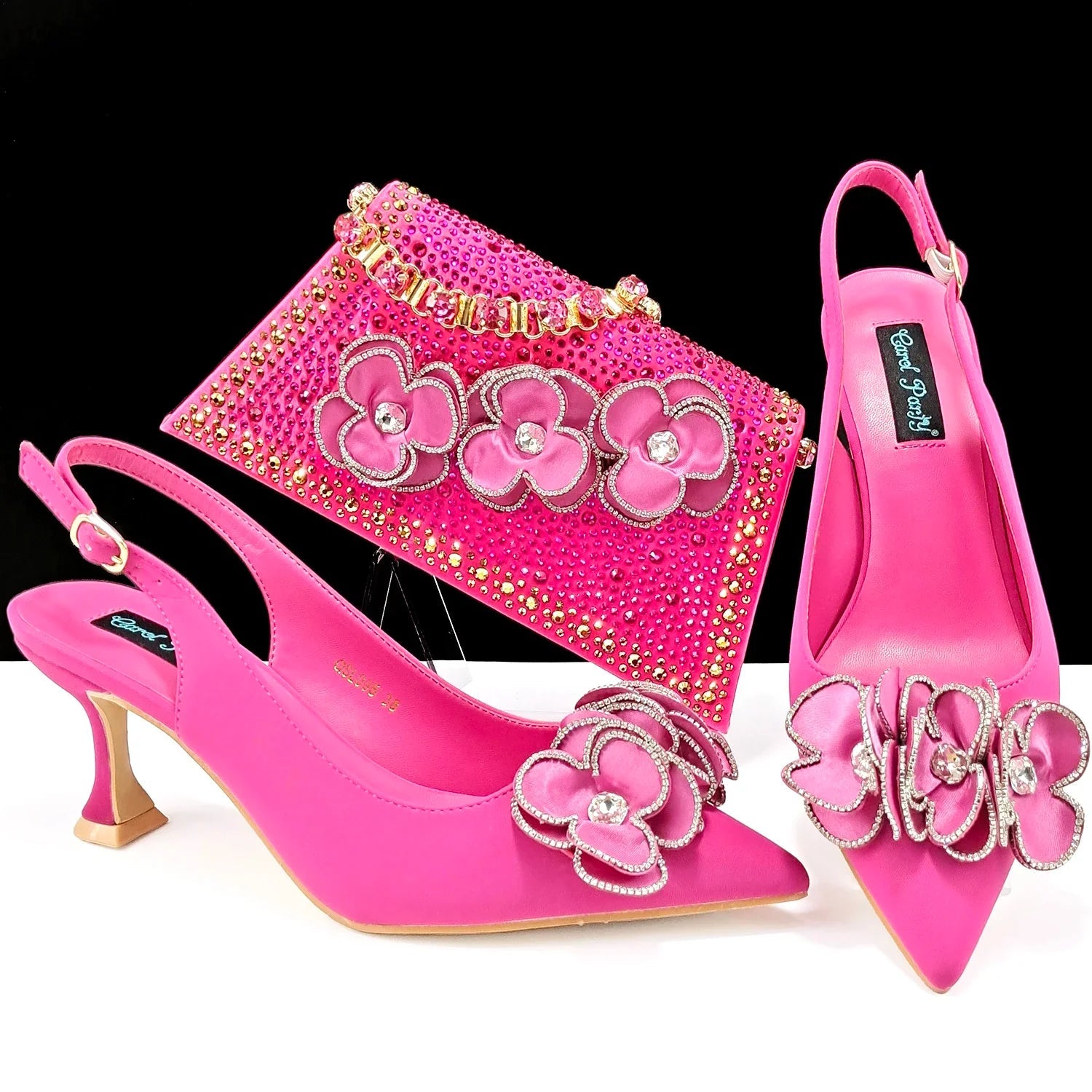 Italian Shoes And Bag Sets For Evening Party ED128 - Luzilly Bridal & Apparel