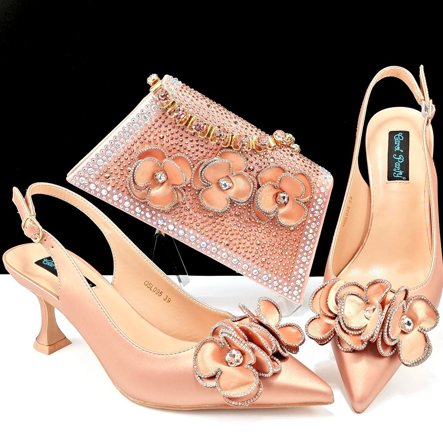Italian Shoes And Bag Sets For Evening Party ED128 - Luzilly Bridal & Apparel