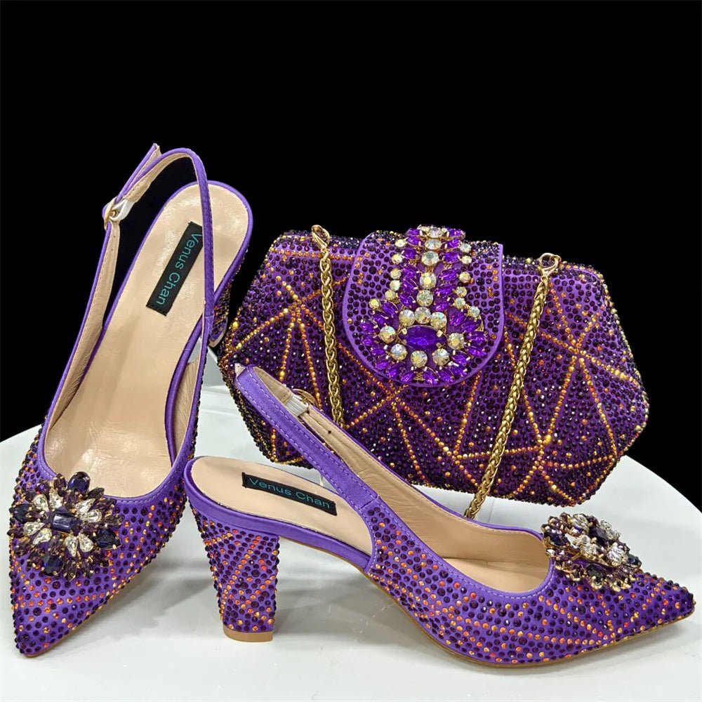 Italian Shoes And Bag Sets HDF1-39 - Luzilly Bridal & Apparel