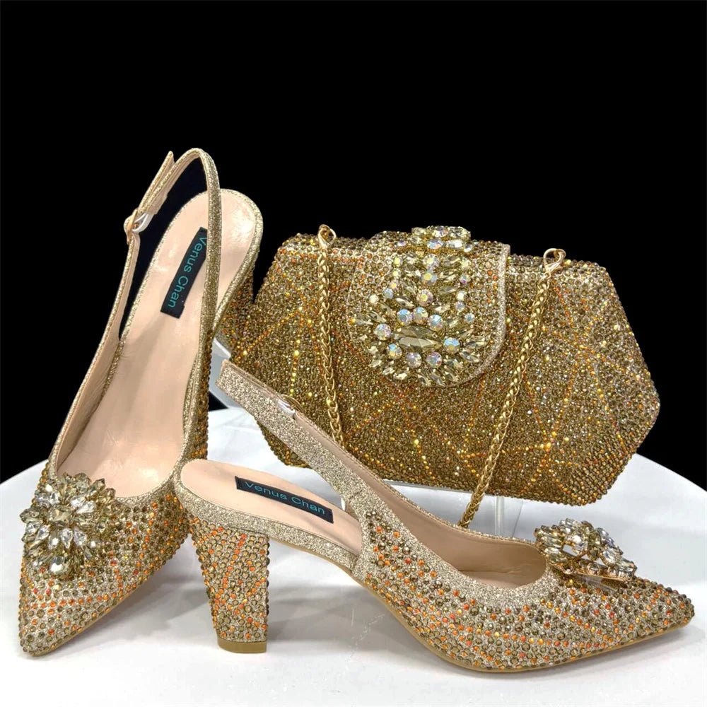 Italian Shoes And Bag Sets HDF1-39 - Luzilly Bridal & Apparel