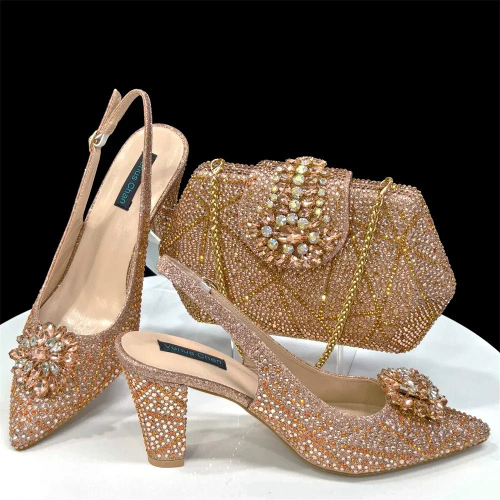 Italian Shoes And Bag Sets HDF1-39 - Luzilly Bridal & Apparel