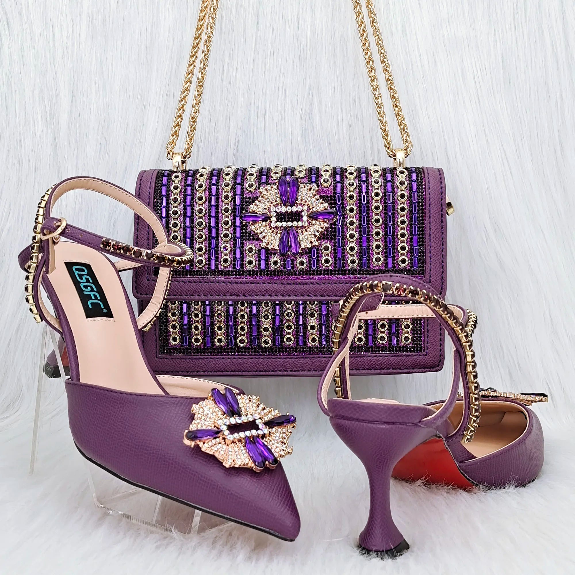 Italian Shoes And Bag Sets HGG1-20 - Luzilly Bridal & Apparel