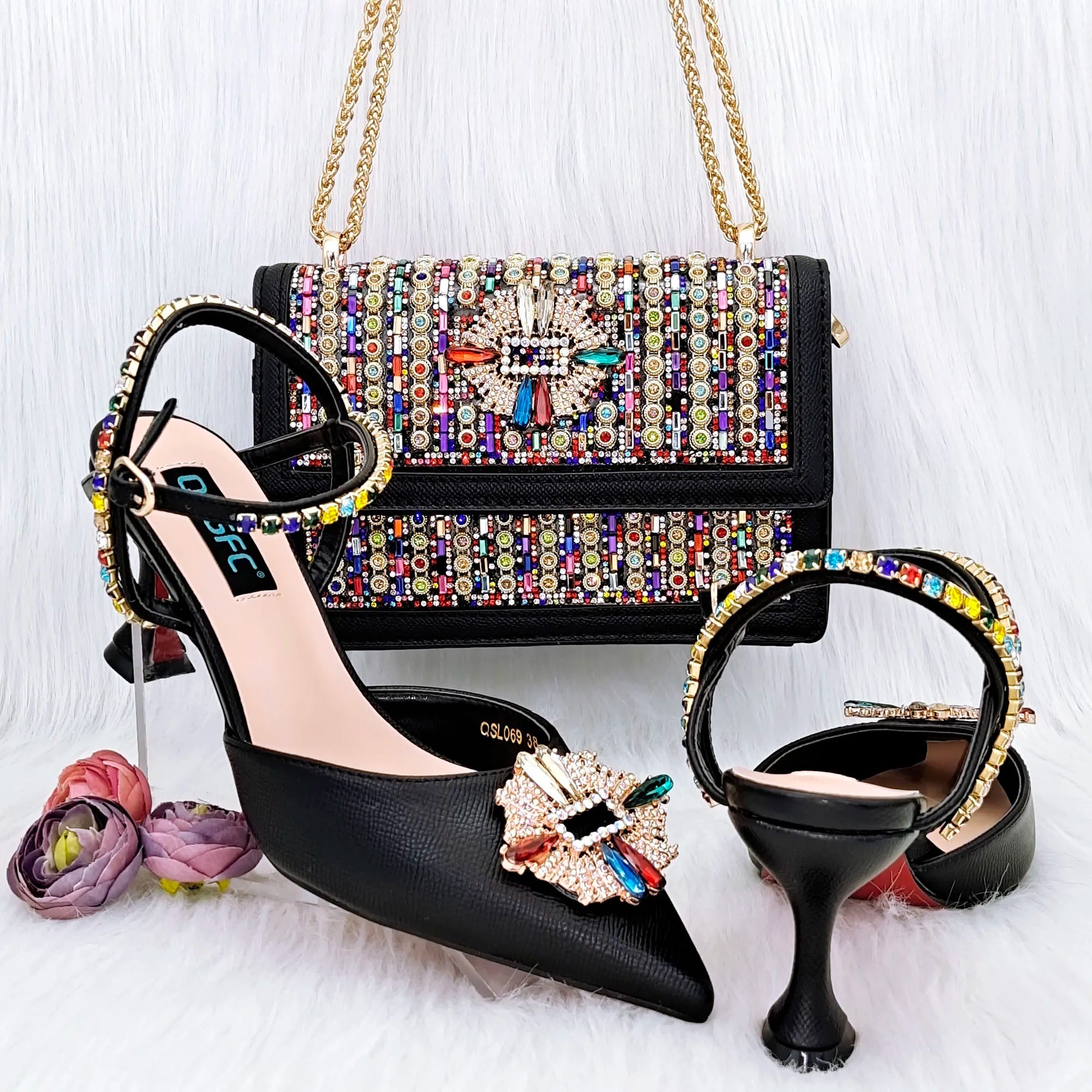 Italian Shoes And Bag Sets HGG1-20 - Luzilly Bridal & Apparel