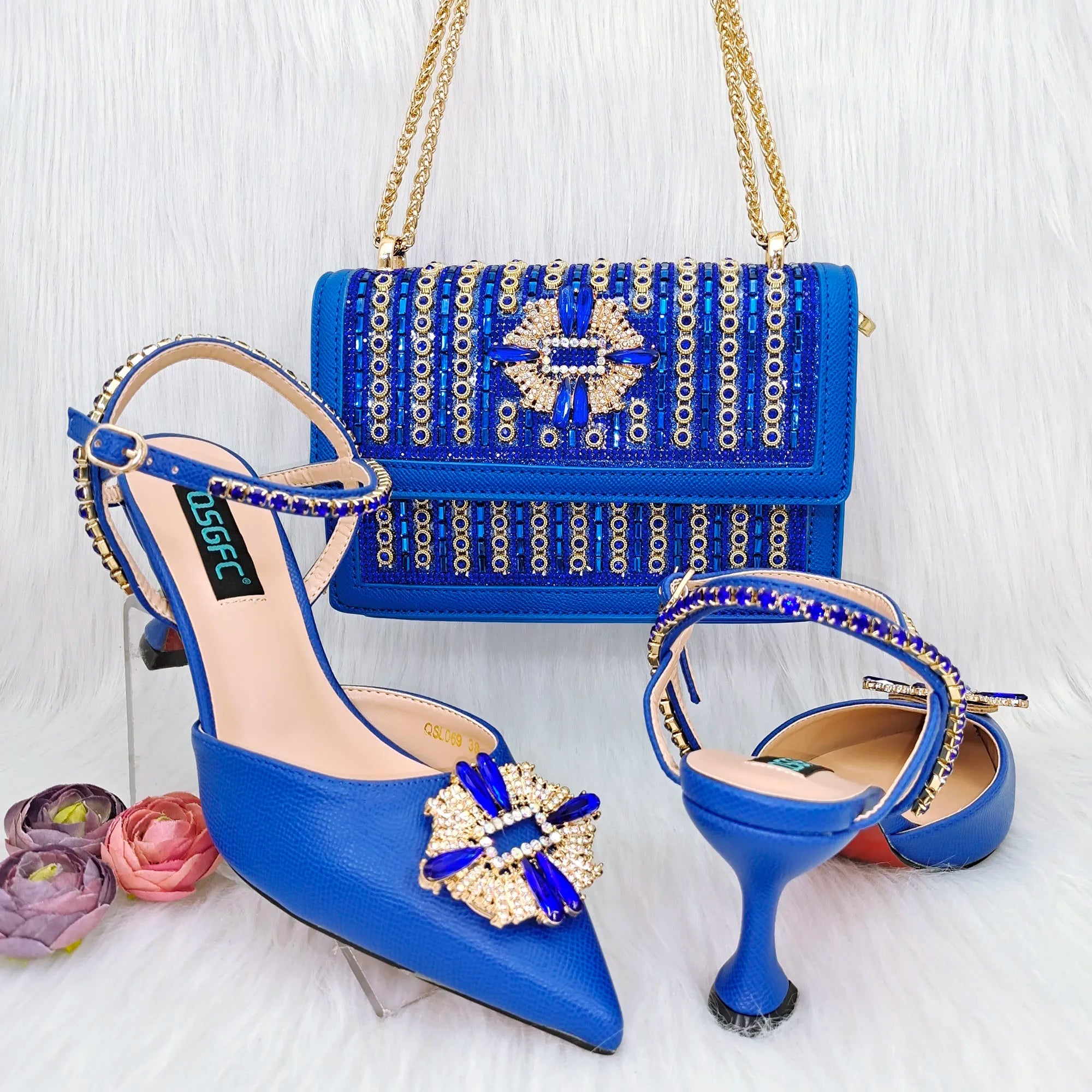 Italian Shoes And Bag Sets HGG1-20 - Luzilly Bridal & Apparel