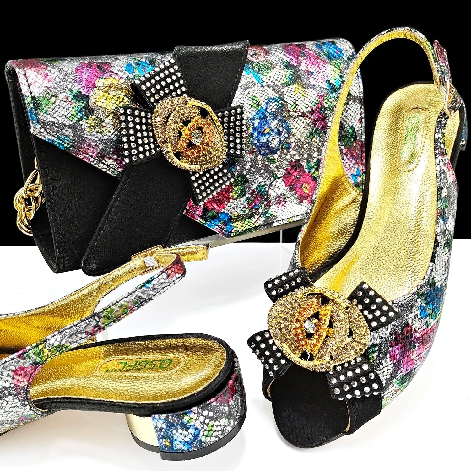 Italian Shoes With Matching Bags HQS1-4 - Luzilly Bridal & Apparel