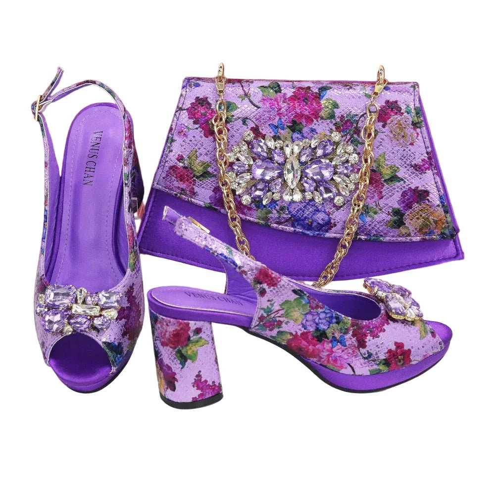 Italian Style Evening Party shoes And Bag Set TYR543 - Luzilly Bridal & Apparel