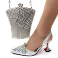 Italy beautiful Italian Shoes with Matching Bag Set HSW1-22 - Luzilly Bridal & Apparel