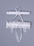 Ivory Lace Bow Bridal Garter Set - Luzilly Bridal & Apparel