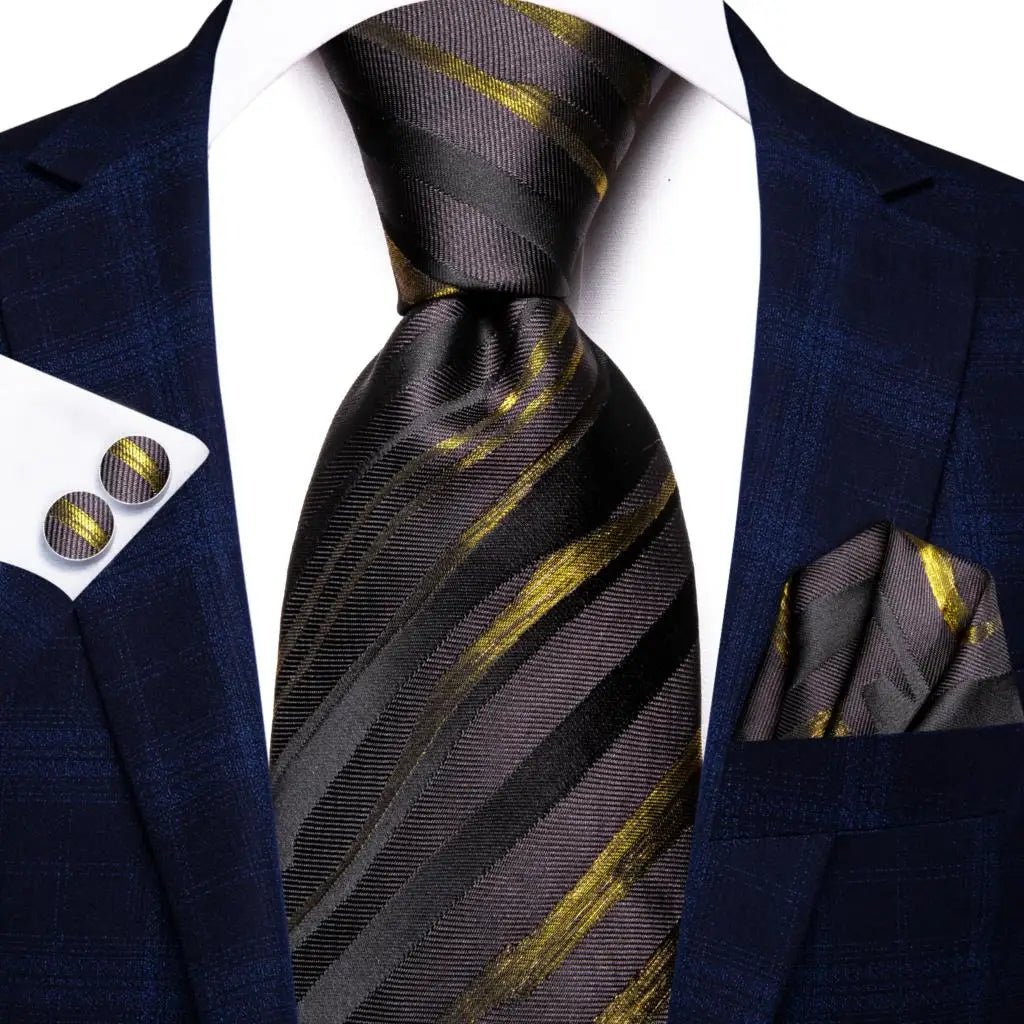 Jacquard Peacock Blue Novelty Design Wedding Tie For Men Hanky Cufflinks Gift Mens Necktie Set Business Party Dropshipping - Luzilly Bridal & Apparel