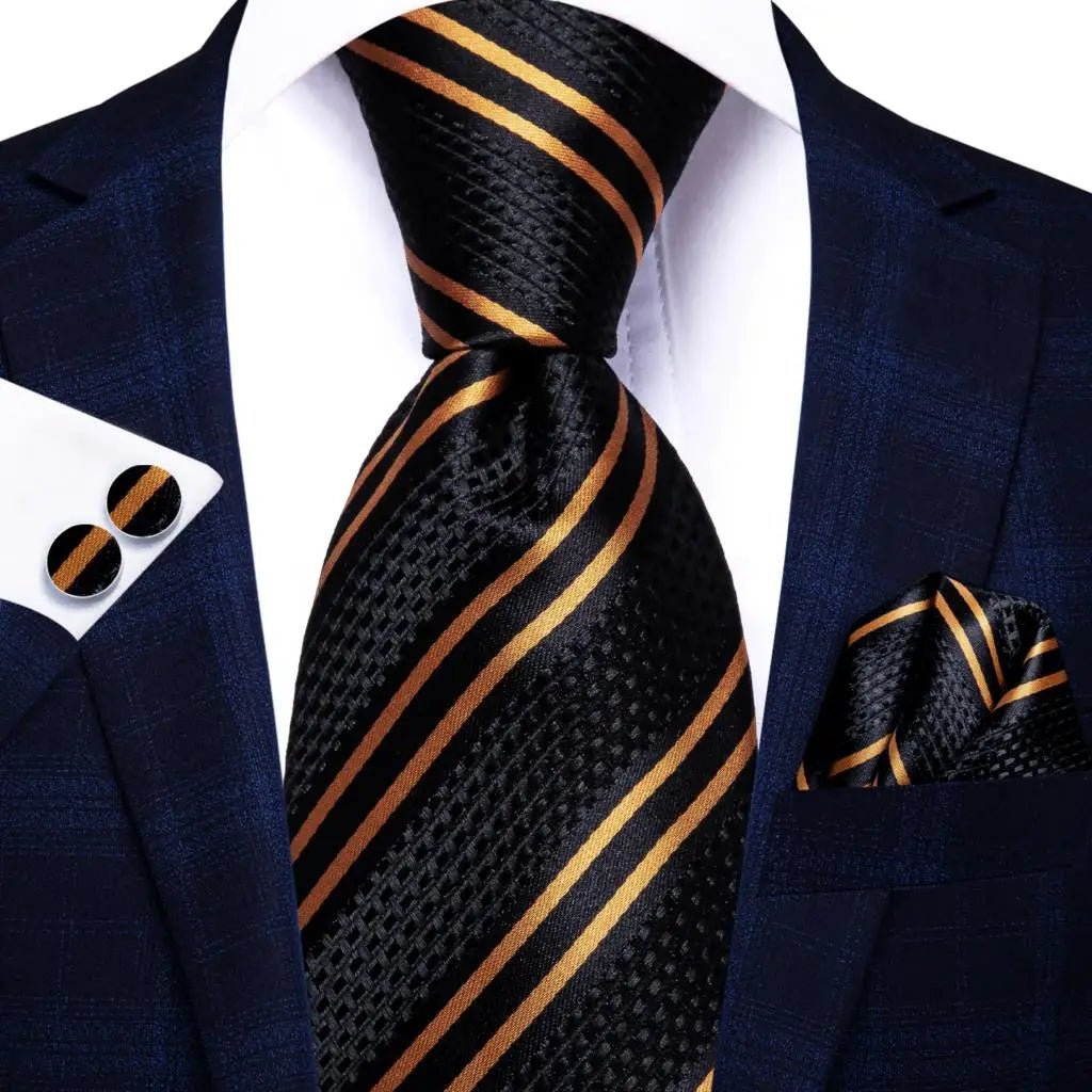 Jacquard Peacock Blue Novelty Design Wedding Tie For Men Hanky Cufflinks Gift Mens Necktie Set Business Party Dropshipping - Luzilly Bridal & Apparel