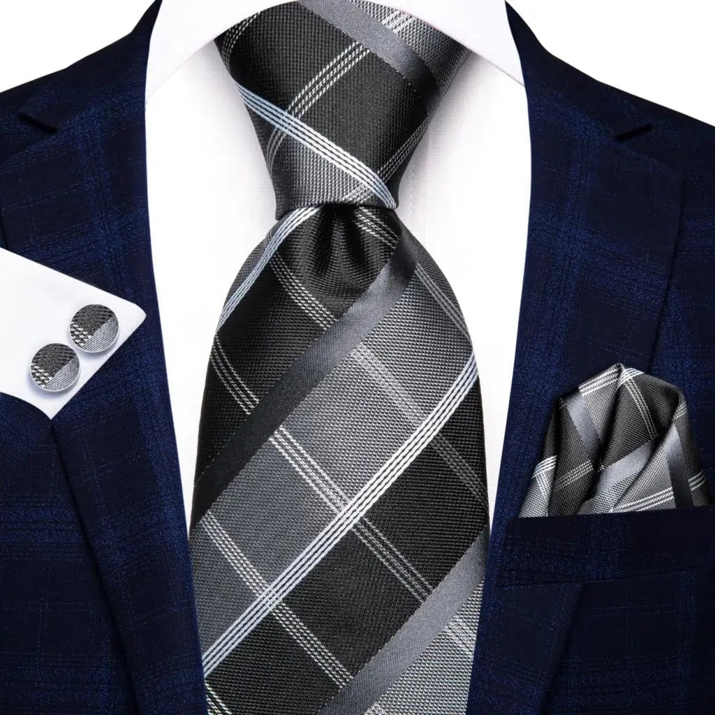 Jacquard Peacock Blue Novelty Design Wedding Tie For Men Hanky Cufflinks Gift Mens Necktie Set Business Party Dropshipping - Luzilly Bridal & Apparel