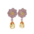 Janekellly new Indian flower Geometric Earring For Women Wedding Party Indian Dubai Bridal Jewelry boucle d'oreille femme Gift - Luzilly Bridal & Apparel