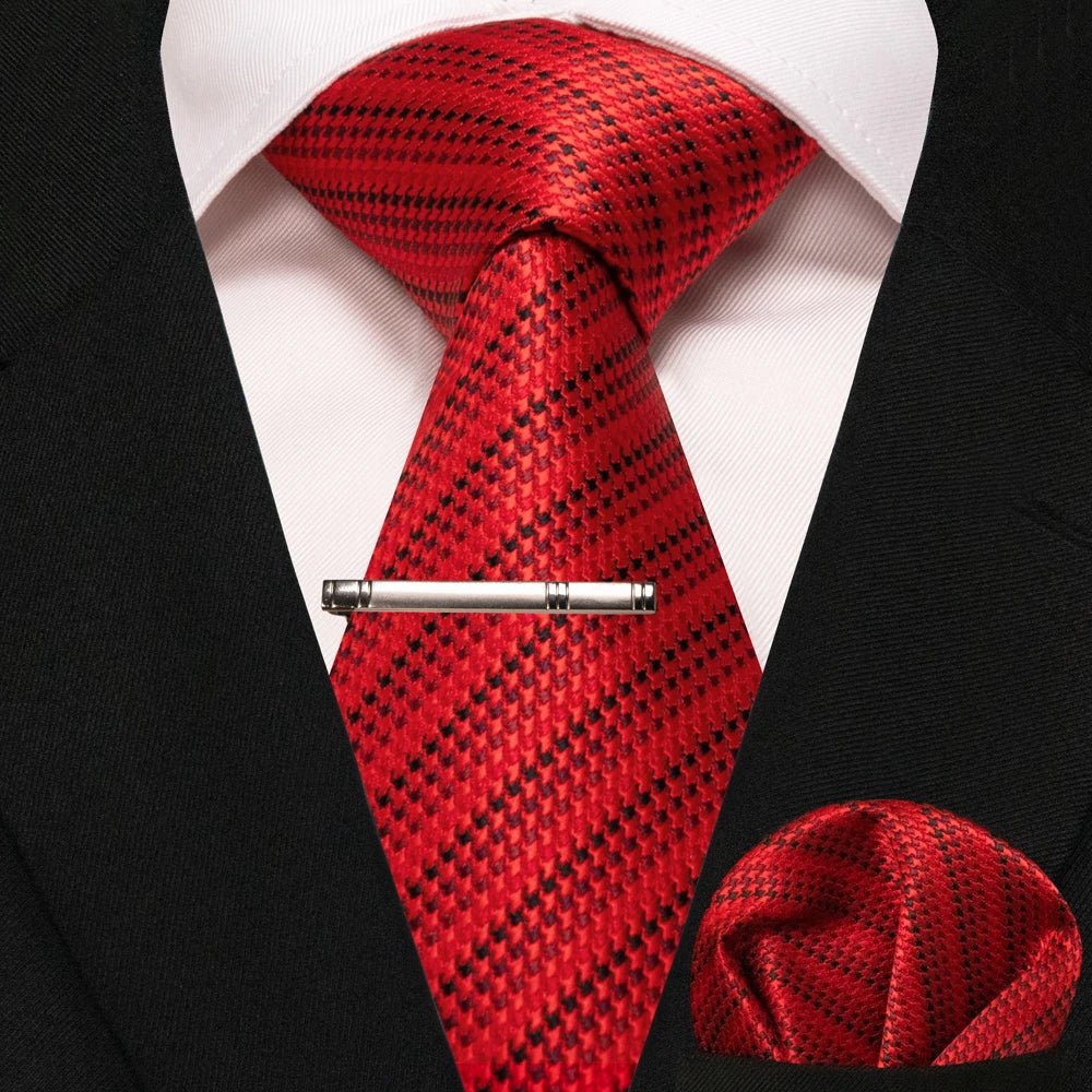 JEMYGINS Men's Tie Pocket Square Classic Party Wedding Fashion striped Paisley Silk Woven Business Men Tie Necktie Handkerchief - Luzilly Bridal & Apparel