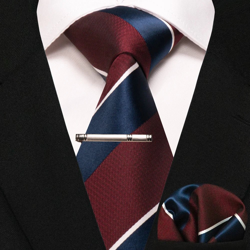 JEMYGINS Men's Tie Pocket Square Classic Party Wedding Fashion striped Paisley Silk Woven Business Men Tie Necktie Handkerchief - Luzilly Bridal & Apparel