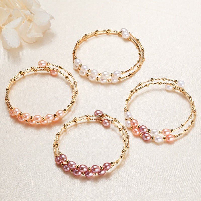 Jewelry Ethnic Style Bracelet Baroque Jewelry Freshwater Pearl Bracelet Female - Luzilly Bridal & Apparel