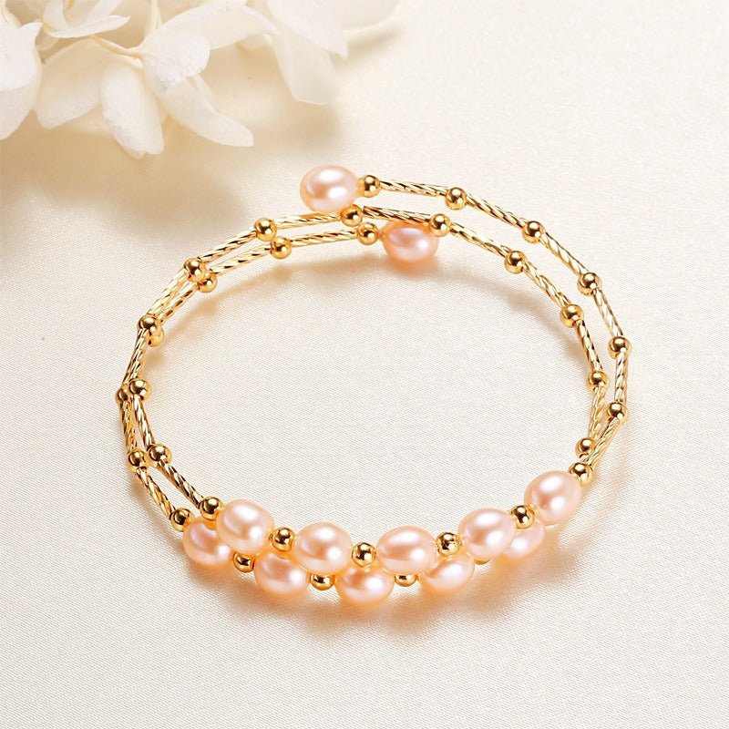 Jewelry Ethnic Style Bracelet Baroque Jewelry Freshwater Pearl Bracelet Female - Luzilly Bridal & Apparel