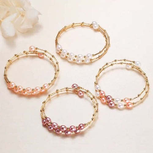 Jewelry Ethnic Style Bracelet Baroque Jewelry Freshwater Pearl Bracelet Female - Luzilly Bridal & Apparel