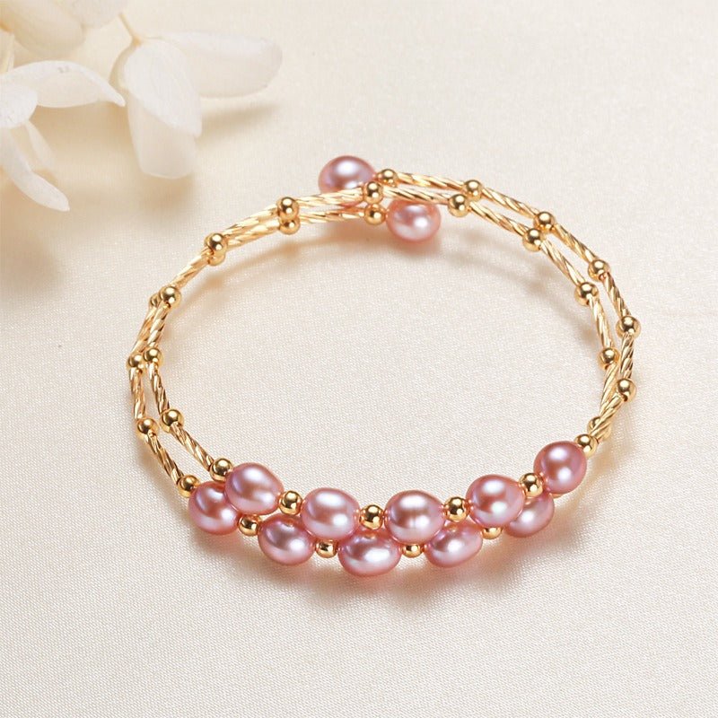 Jewelry Ethnic Style Bracelet Baroque Jewelry Freshwater Pearl Bracelet Female - Luzilly Bridal & Apparel