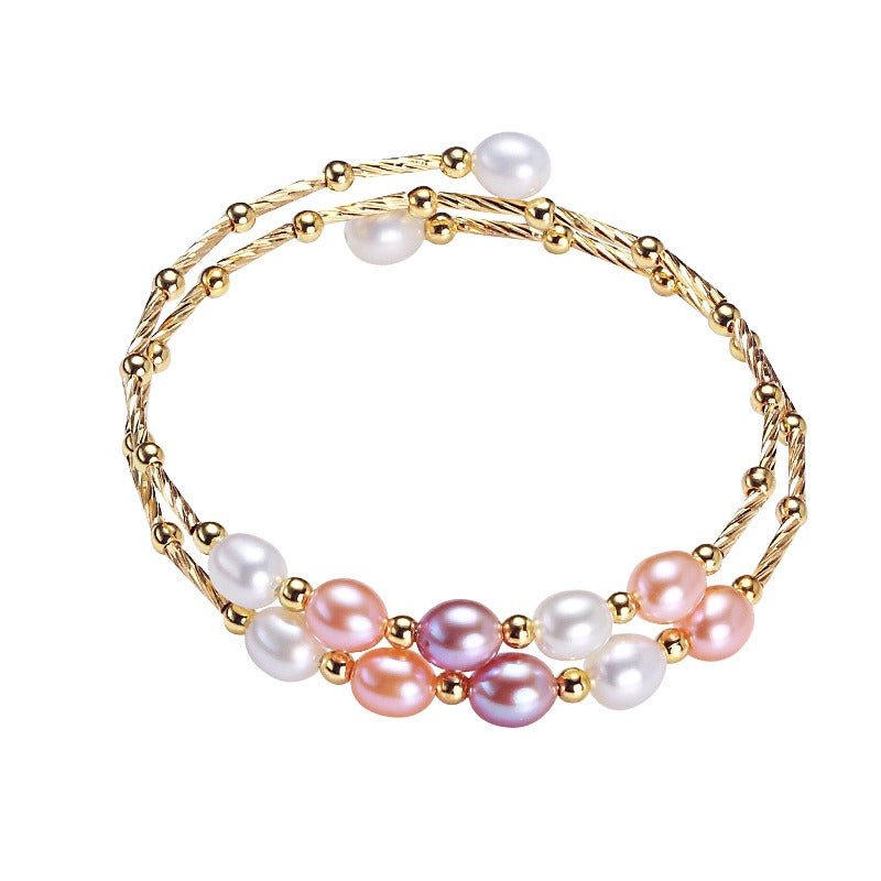 Jewelry Ethnic Style Bracelet Baroque Jewelry Freshwater Pearl Bracelet Female - Luzilly Bridal & Apparel