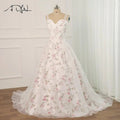 Jiayigong Floral Print Wedding Dress Plus Size Customized Sweetheart Pleats Beading Sequins Robe Mariee Flower Dresses - Luzilly Bridal & Apparel
