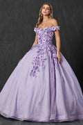 Juliet 1433 Dress Quinceanera Ball Gown 3D Floral Embroidered - Luzilly Bridal & Apparel