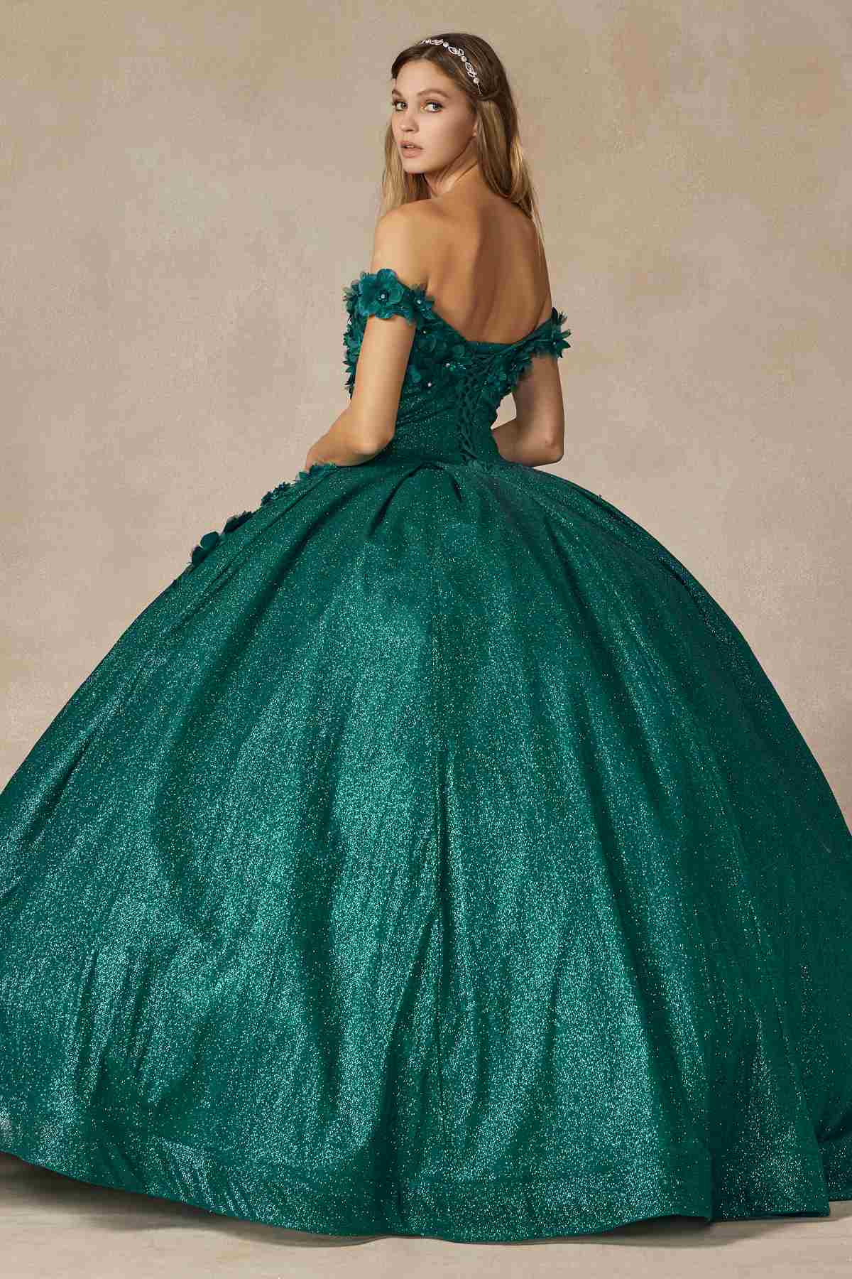 Juliet 1433 Dress Quinceanera Ball Gown 3D Floral Embroidered - Luzilly Bridal & Apparel