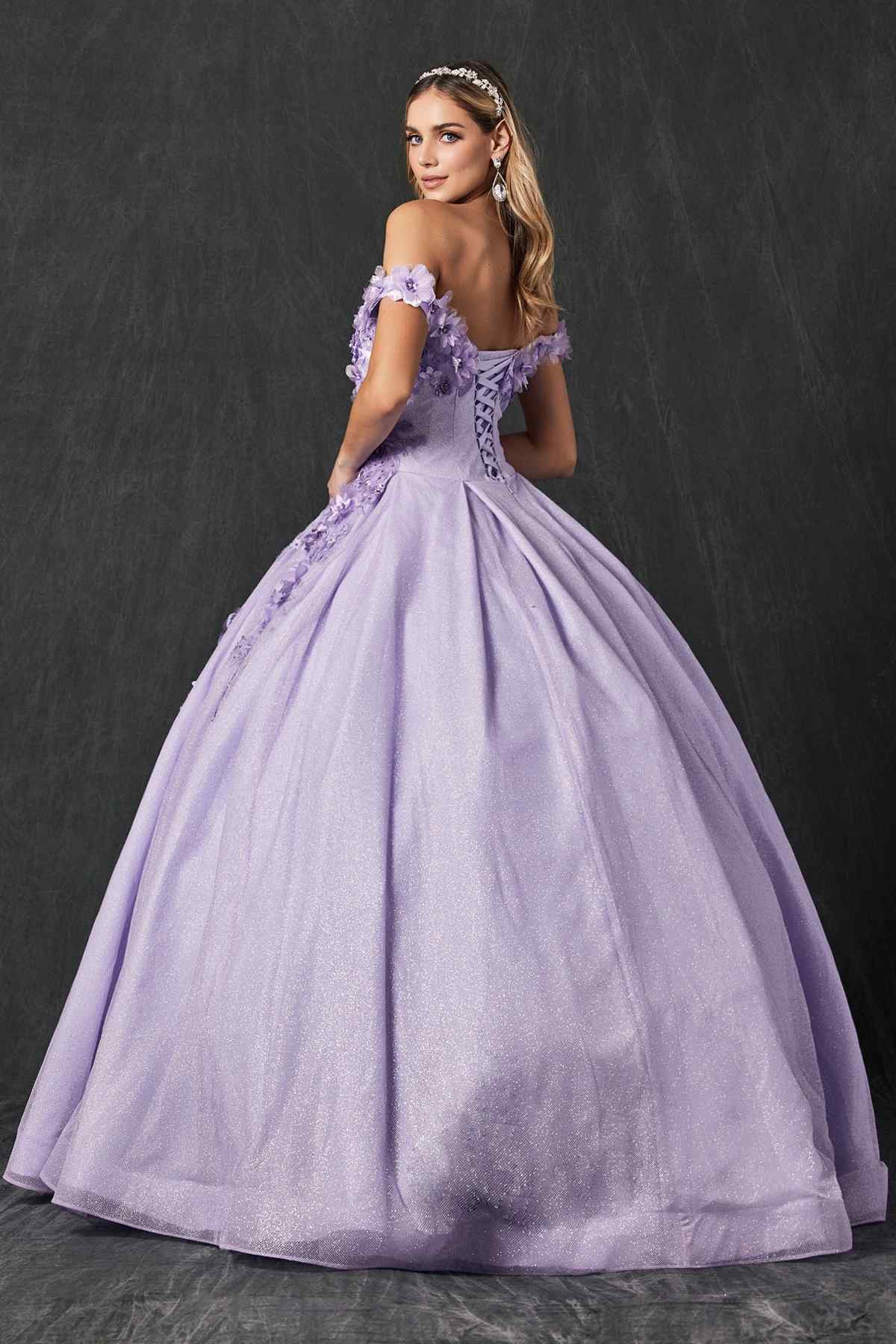Juliet 1433 Dress Quinceanera Ball Gown 3D Floral Embroidered - Luzilly Bridal & Apparel