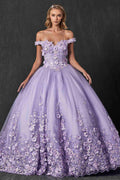 Juliet 1434 Dress Quinceanera Ball Gown 3D Floral Embroidered - Luzilly Bridal & Apparel