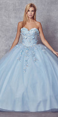 Juliet 1435 A-Line Ball Quinceanera Gown - Luzilly Bridal & Apparel