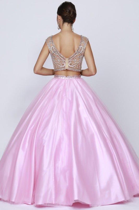 Juliet 338 Quinceanera Dress 2-Piece Bateau Neckline Cap Sleeve - Luzilly Bridal & Apparel