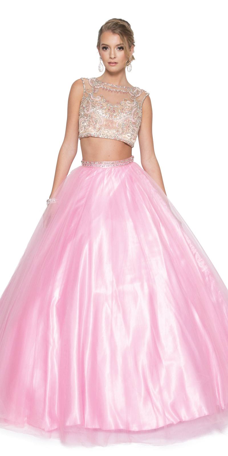 Juliet 338 Quinceanera Dress 2-Piece Bateau Neckline Cap Sleeve - Luzilly Bridal & Apparel