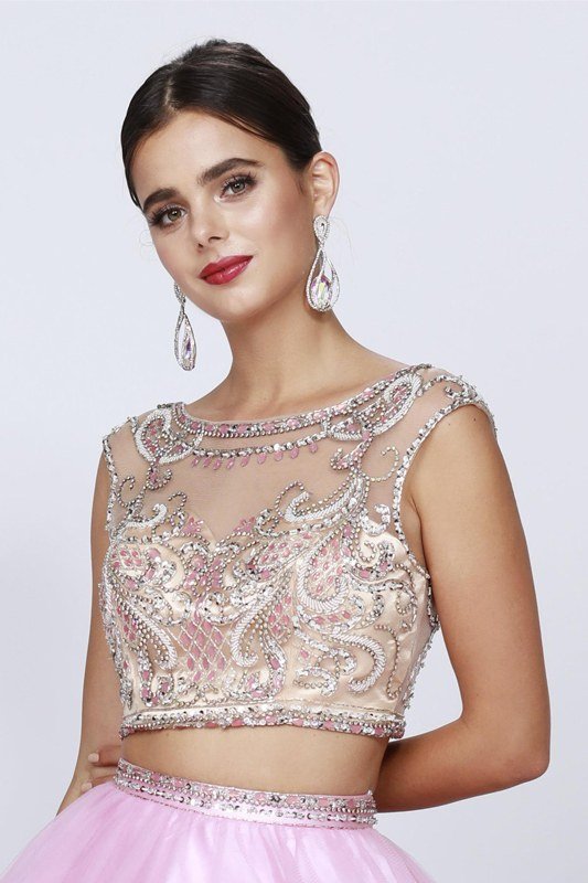 Juliet 338 Quinceanera Dress 2-Piece Bateau Neckline Cap Sleeve - Luzilly Bridal & Apparel