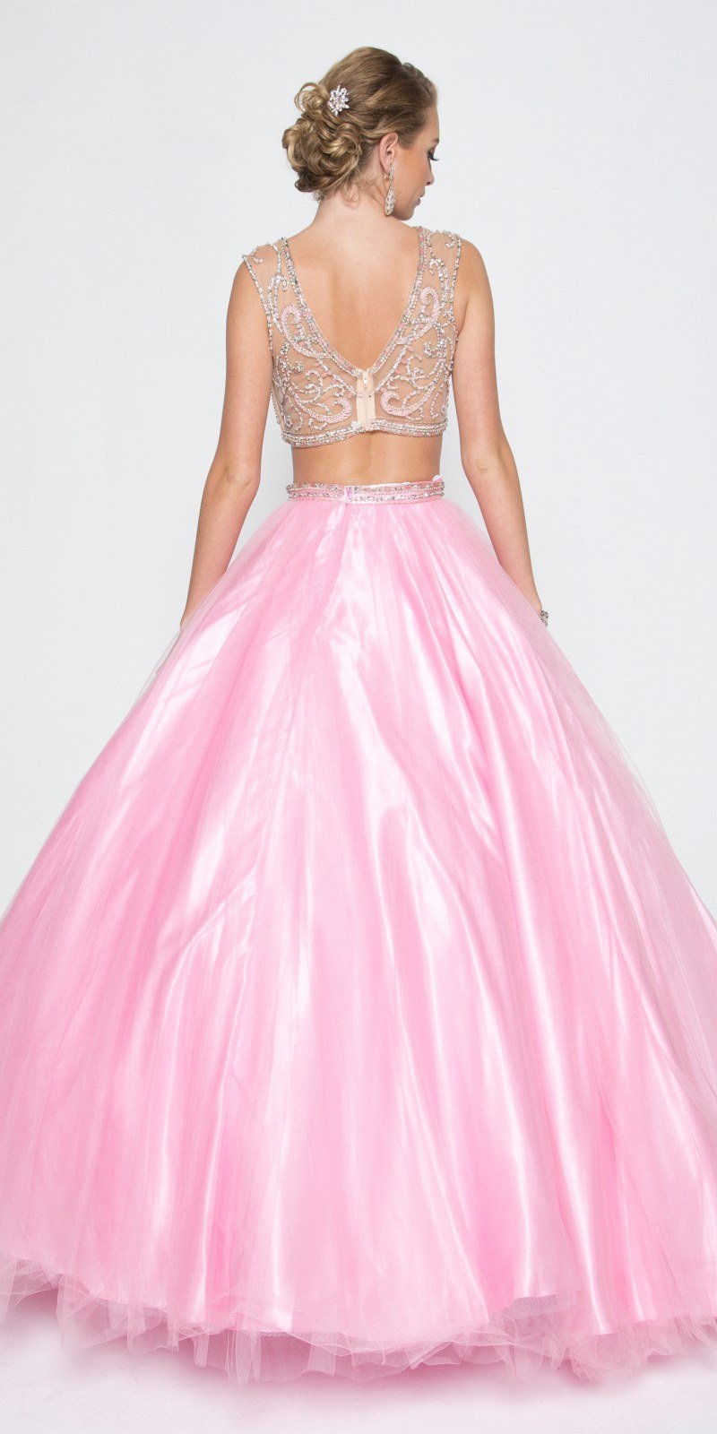 Juliet 338 Quinceanera Dress 2-Piece Bateau Neckline Cap Sleeve - Luzilly Bridal & Apparel