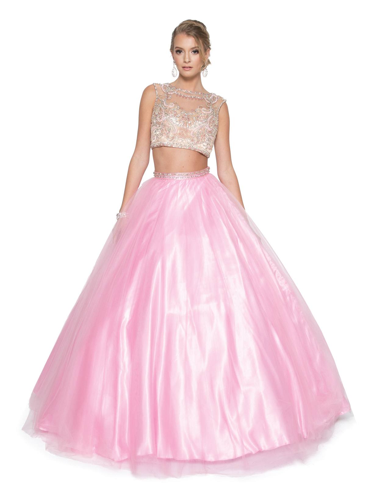 Juliet 338 Quinceanera Dress 2-Piece Bateau Neckline Cap Sleeve - Luzilly Bridal & Apparel